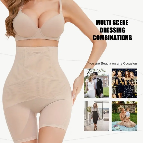 Women's High Waist Shapewear Shorts Tummy Control Compression Slimming - Picture 4 of 11